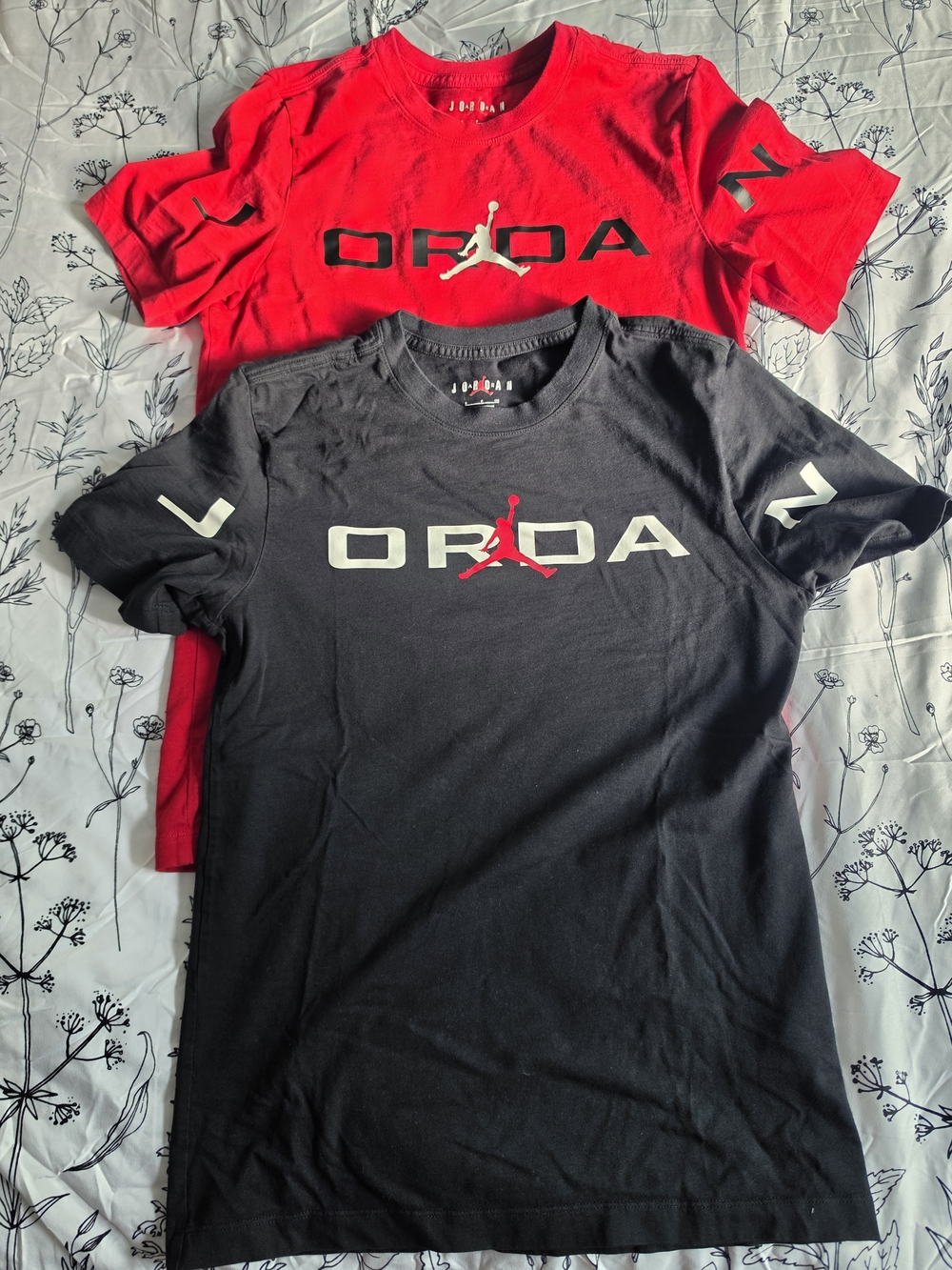 Jordan ORDA Logo Short Sleeve Tee - Black & Red